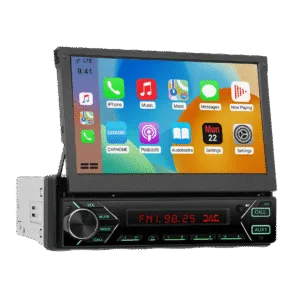 1-DIN ulosvedettävä näyttö - 7" autoradio, Apple CarPlay ja Android Auto