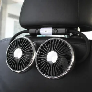 Kaksipäinen USB-autotuuletin niskatukeen, 3 nopeutta